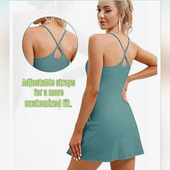 Workout, tennis dress built in bra and shorts size medium - Picture 2 of 15